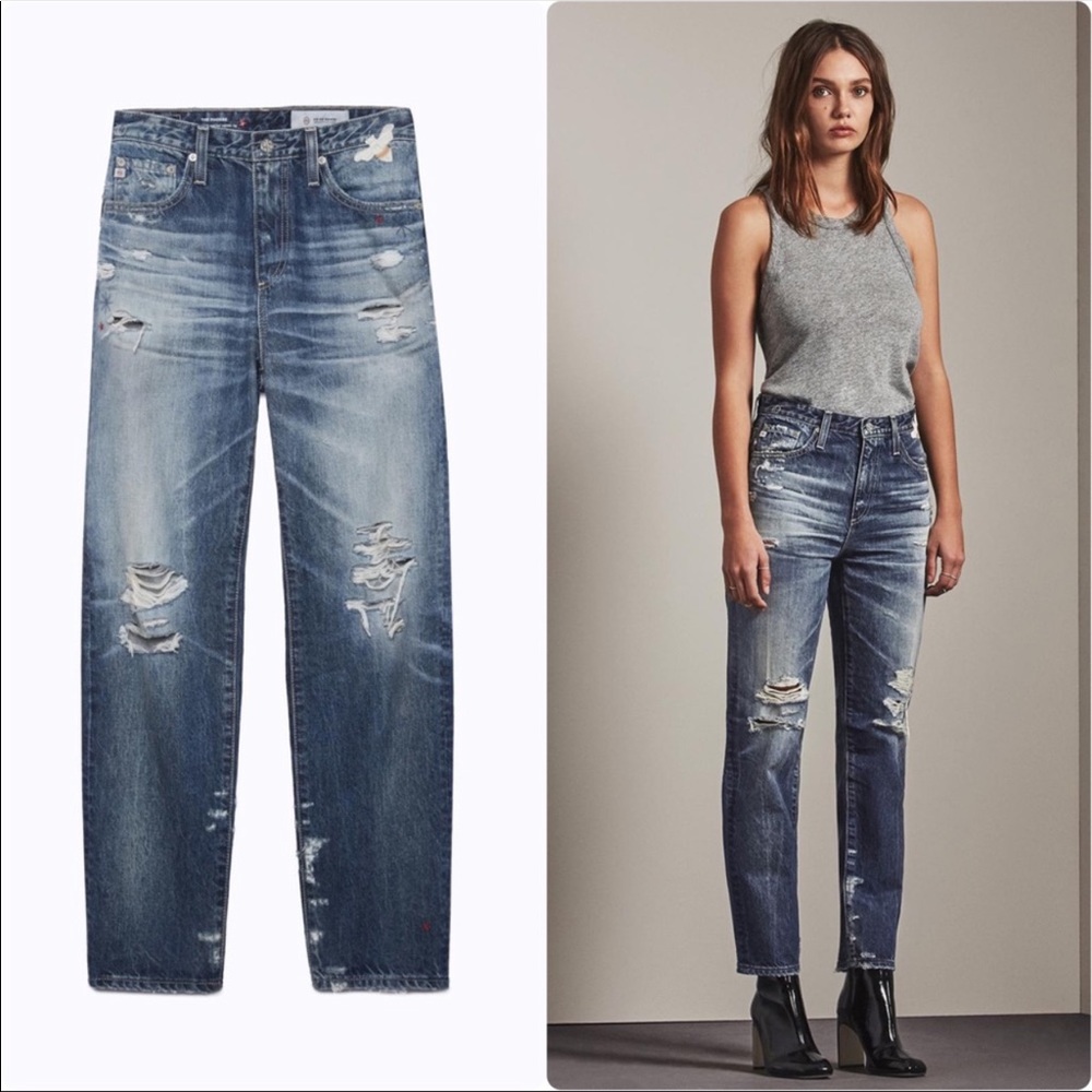 AG THE PHOEBE High Waist Straight Leg Jeans